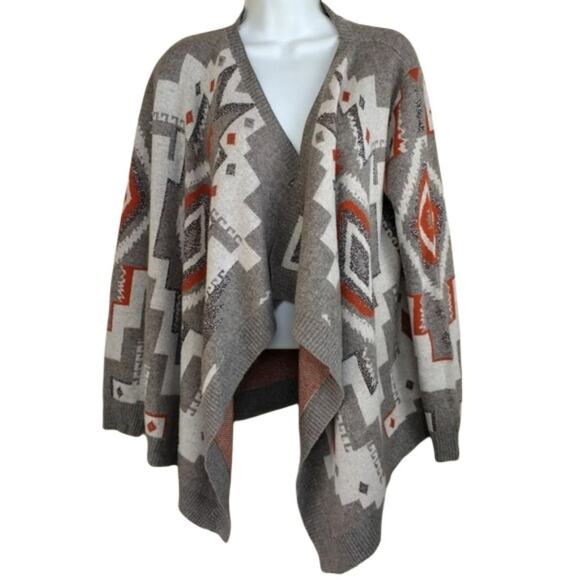 Ya Los Angeles Tribal Print Open Front Cardigan - Picture 1 of 8